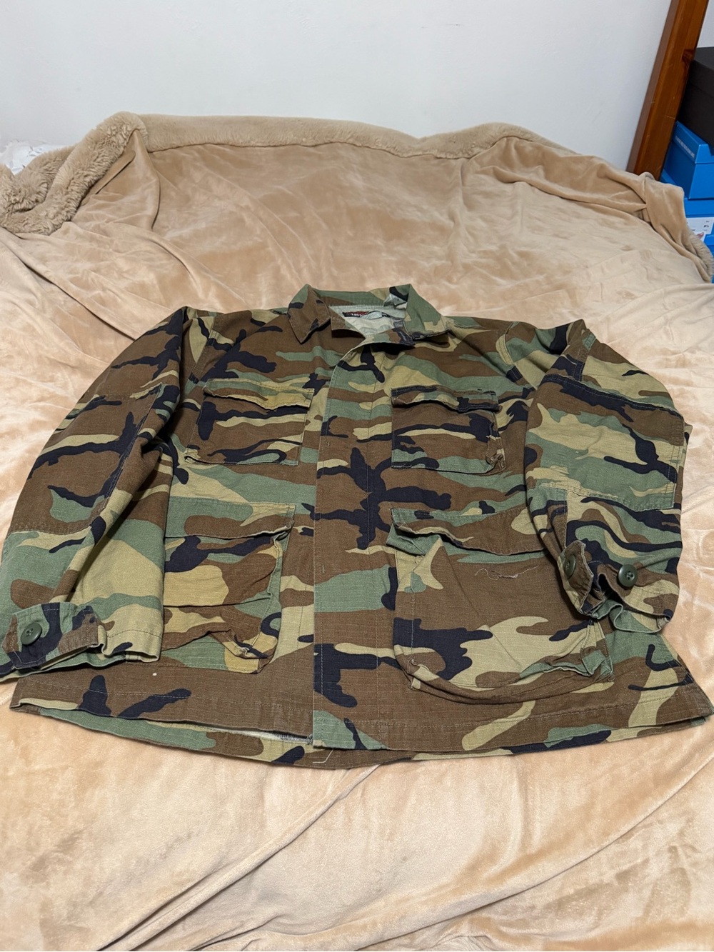 Prestige Tactical Wear Men's Camouflage Field Jacket - Green Camo Medium